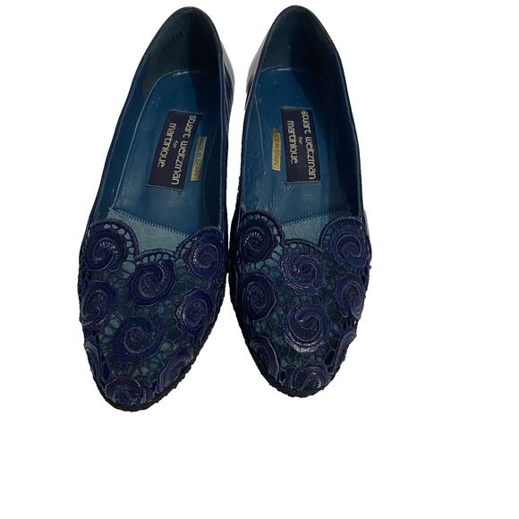 Stuart Weitzman Martinique Wedge Shoes Size 6B Vintage Blue RARE NWT - Picture 2 of 14